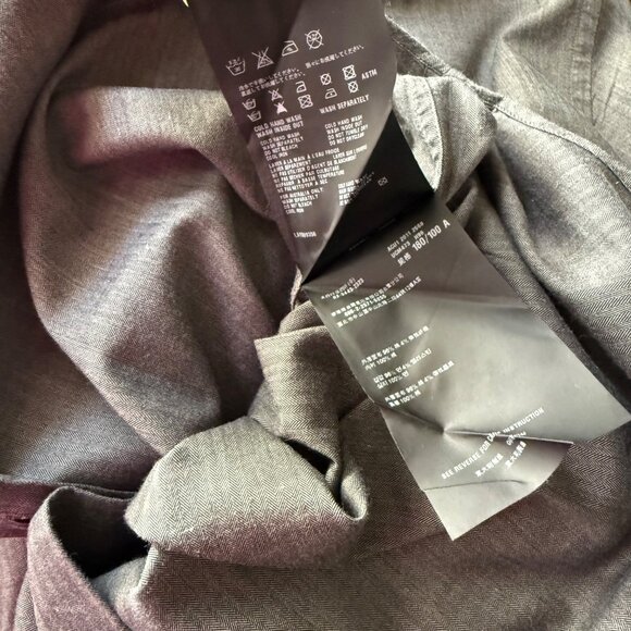 Size 41/16 Prada Mens solid dark gray Button-Up Dress Shirt Slim Fit - Picture 7 of 8
